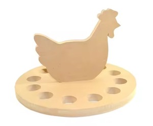 Estante de madera para huevos que ahorra espacio con aspecto natural y construcción ligera para mostrar los huevos con estilo y función - Product Image 2