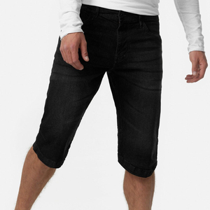 Prix bas d'usine Short long en jean pour homme Short long en jean taille basse confortable Short long en jean pour homme personnalisé OEM - Product Image 1