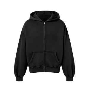 Sweats à capuche zippés 500 g/m² personnalisés, poids lourd, fabricant 100% sweat-shirt surdimensionné en coton, sweat-shirt à fermeture éclair pour hommes - Product Image 5