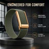 Bracelet de montre en nylon noir et gris pour Whoop 5.0, bracelet de remplacement élastique tissé, boucle en métal, boucle sport