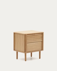 Mesita de Noche Moderna de Lujo Clásica con 1 Cajón y Altura Ajustable, Madera de Mango Sólida, Muebles para Dormitorio, Sala de Estar, Hotel, Escuela - Product Image 6