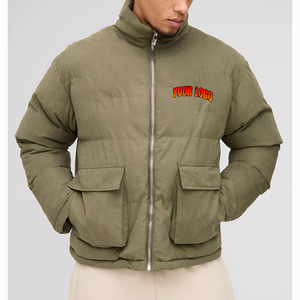 Chaqueta de Invierno 2025 para Hombre, Personalizada OEM, de Alta Calidad, de Lona, con Cuello Alto, Cierre de Cremallera, Informal, Impermeable y Transpirable - Product Image 4