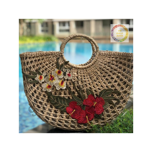 Sac fourre-tout en jacinthe d'eau à la mode pour femmes avec poignée souple matériau naturel léger et pratique - Product Image 4