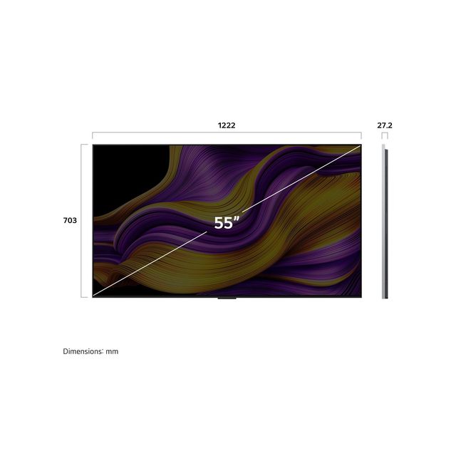 55-Inch (139 Cm) 4K Smart OLED TV with 120Hz Refresh Rate AI ThinQ HDR Support Black