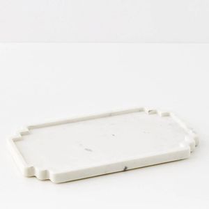 Plateau en marbre fait main durable pour l'organisation des comptoirs de cuisine, épices, distributeurs de savon, attrait intemporel et élégant, personnalisable - Product Image 2