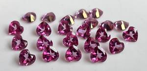 Corazón de topacio Rosa natural facetado Calidad superior 4mm Buena calidad-Corazón de topacio Rosa facetado Calidad superior - Product Image 5