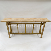 Table console de luxe contemporaine en bambou naturel et MDF, mobilier moderne pour salon, salle à manger, hôtel, bar à domicile