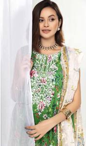 Robe de pelouse Punjabi Patiyaia pour femmes prêt à porter Salwar Kameez costume col broderie 3 pièces taille personnalisée Option de haute qualité - Product Image 6