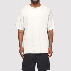 Sérigraphie Vêtements Lavés Mode T Shirt En Gros Sur Taille Blanc Boxy Fit Vintage Recadrée Boxy Fit Chemise - Product Image 6