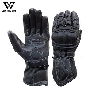 Gants de moto en cuir, chauds, rembourrés, isolés, respirants, compatibles avec les écrans tactiles, personnalisables, vente en gros - Product Image 1