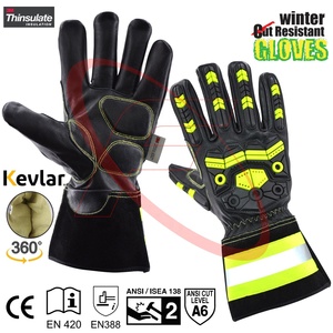 Gants en cuir de champ pétrolier de haute qualité 5 gants de conducteur de protection contre les chocs pour une utilisation en extérieur en gros au Pakistan - Product Image 4
