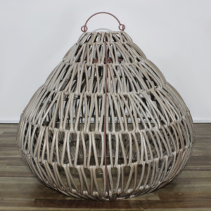 Handmade Rattan Wicker Pendant <b>Lampshade</b> by Artex Dong Thap for <b>Vintage</b> Ceiling Light in Bedroom Kitchen and Home - Product Image 5