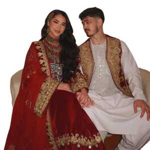 2025 nouveau Design Kuchi Tribal ethnique robe ensemble traditionnel afghan fait à la main Vintage gitane tenue avec gilet pour hommes assorti - Product Image 1