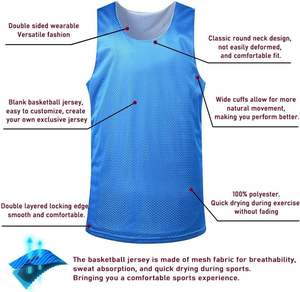 Uniforme de baloncesto personalizado para hombres y mujeres, conjunto de poliéster Reversible, camisetas de equipo para adultos transpirables que absorben la humedad - Product Image 6