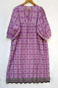 Nouvelle collection tie dye longue kaftan col en v demi manches rayonne tissu robe ample avec fente latérale printemps caftan robe imprimée - Product Image 5