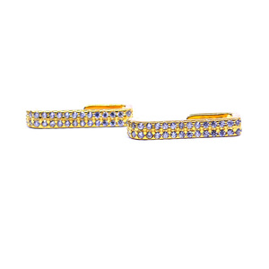 Traditional 925 Sterling <b>Silver</b> <b>White</b> Topaz Gemstones Affordable Classic Daily Wear Vintage Style Earrings - Product Image 3
