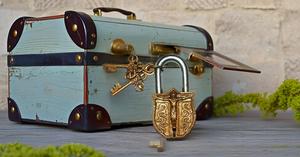 Cadenas en laiton-Serrure avec clés-Fonctionnement fonctionnel-Cadenas en laiton Jésus doré - Product Image 6