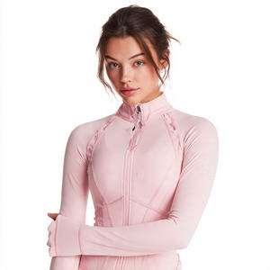 Tie Dye Printed Yoga Wear Jacket Women Custom 100% Fitness Wear Jacket Tops Ladies Running <b>Jogging</b> Sublimation Jacket - Product Image 3