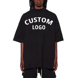 เสื้อยืดผ้าฝ้ายโอเวอร์ไซส์หนาพิเศษสำหรับผู้ชายผ้าเทอร์รี่หนา2025 300gsm ไหล่ปล่อยคอลูกเรือพอดีตัว T 2025 - Product Image 2