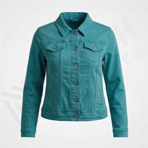 Veste en jean pour femmes, vêtements de rue, utilisation hivernale, manteau en denim, vêtements d'extérieur élégants, vêtements décontractés, tendance, look tendance, couleur personnalisée - Product Image 1
