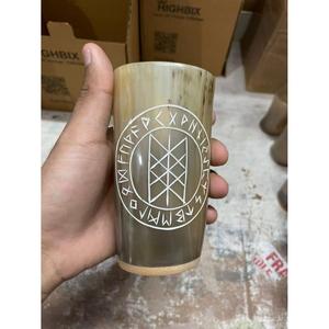 แก้วใส่เครื่องดื่มแบบไวกิ้งสลักด้วยมือขนาด300มล.-500มล. บาร์ใช้ซ้ำได้น้ำหนักเบาของขวัญวินเทจต่ำ - Product Image 4