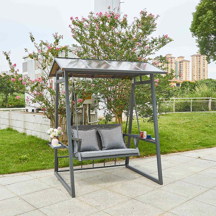 High Quality Outdoor Garden Aluminum Frame 2-seater Hang Woven