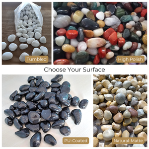 Wholesale Natural Black River Pebbles Smooth Cobblestone for Garden <b>Landscaping</b> Aquarium Pathway Decor - Product Image 6