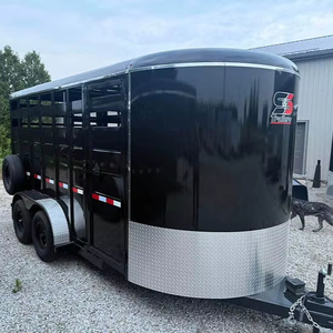 Semirremolque de Acero de Tres Capas con Reja, Remolque de Carga y Utilidades de 12m para Transporte de Ganado y Aves - Product Image 1