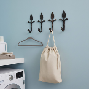 Crochet mural en fer personnalisé et élégant |   Crochet décoratif poli pour chambre à coucher, salon et organisation - Product Image 2