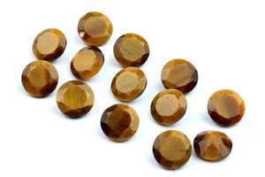Piedras de ojo de tigre naturales sueltas, tamaños de corte facetado redondo de 3mm a 10mm para joyería personalizada con piedra preciosa turquesa en corte ovalado - Product Image 3
