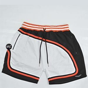 Pantalones Cortos Deportivos de Malla Bicolor de Última Moda, Cómodos, Ligeros, Transpirables y de Secado Rápido para Gimnasio y Entrenamiento - Product Image 1