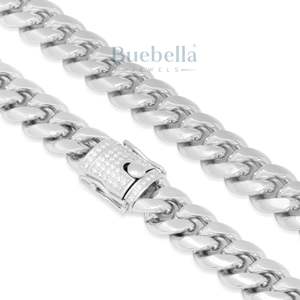 16 \ "Miami Iced Out Cuban Chain 925 Sterling Silver con Moissanite Diamond Embellecimiento Hiphop Cuban Link Jewelry - Product Image 3