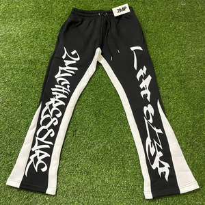 Ensemble de survêtement en molleton à imprimé 3D personnalisé, deux pièces, best-sellers 2023, pantalon de survêtement évasé et sweat à capuche pour homme - Product Image 3