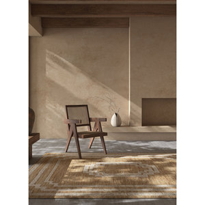 Alfombras de Yute y Cáñamo Anudadas a Mano con Patrón Geométrico Beige y Marrón de Nomadic Threads para Uso Doméstico-Pkjt-123 - Product Image 6