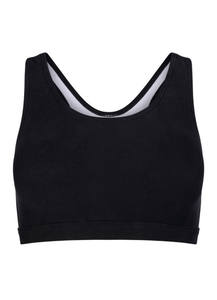 Premium Quality Fashion Simple Women Sports Bra High Support Plaid <b>Spandex</b>/Nylon U-NECK Front Logo Customizable Comfortable - Product Image 6