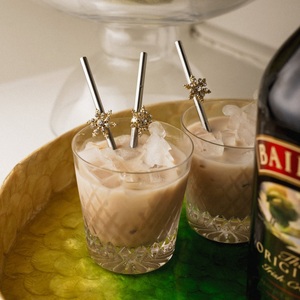 Pailles à boire en acier inoxydable ornées de cristaux de luxe, élégantes, réutilisables, durables, sans rouille, ensemble de cadeaux de bar haut de gamme - Product Image 3