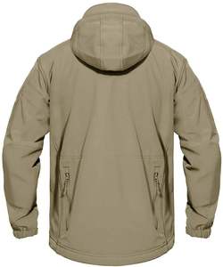 Chaqueta Softshell de peso pesado Unisex para hombre, Sudadera con capucha desmontable, nuevo diseño, transpirable, cálida, reversible, patrón de piel de zorro de invierno - Product Image 3