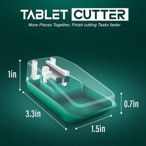 Pill <b>Cutter</b> Tablet Splitter with Blade Guard Home Use <b>Safety</b> Medicine Slicer Medication Vitamin Divider - Product Image 4