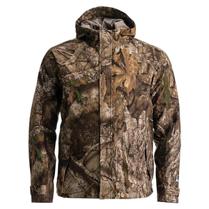 Veste de chasse d'hiver pour homme de haute qualité, capuche, coque en toile, respirante, imperméable, coupe-vent, fermeture éclair, poches avant, laine, polyester - Product Image 1