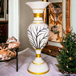 Unique Style Modern Metal Flower <b>Vase</b> for Home Decoration Gold Antique Metal <b>Vases</b> for Wedding and Parties - Product Image 2