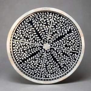 STOCK INLAY TRAY PLATEAU DE SERVICE FAIT MAIN LUXE Os Incrustation Ramadan Petit Déjeuner Fruits Café Thé Plateau Décoratif - Product Image 4