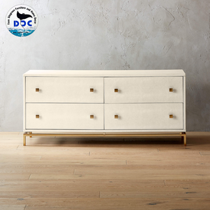 Meuble de salon moderne en bois avec panneaux imitation peau de requin, réglable, pour hôtels et hôpitaux, 4 tiroirs - Product Image 3