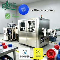 Machine de marquage laser UV ASL BELGISI 36 000 bouteilles/heure pour le codage DataMatrix GS1 des bouchons de bouteilles sur les lignes de production d'eau minérale