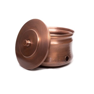 Bol de tuyau en cuivre fini martelé antique pour la maison jardin arrosage des plantes utilisation bol de tuyau de jardin décoratif en métal - Product Image 4