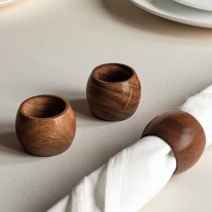 Simple Style Wood <b>Napkin</b> <b>Ring</b> for Tabletop Decoration Classic Rustic <b>Wooden</b> Holder <b>Rings</b> for <b>Napkins</b> - Product Image 2