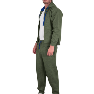 Chándal de invierno transpirable de corte regular con cremallera para hombre, nuevo diseño, de secado rápido, de talla grande, con patrón sólido - Product Image 2