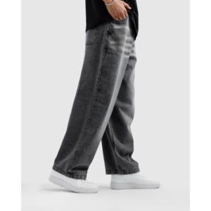 Vaqueros holgados vintage de corte ancho con pierna acampanada, estilo streetwear de cintura alta, tela vaquera con cristales de colores para invierno - Product Image 6