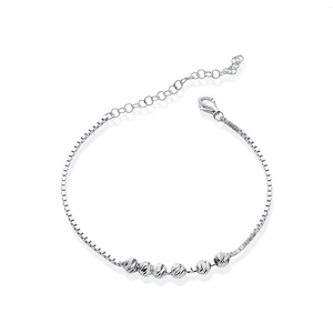 Textured Bead <b>Bracelet</b> 925 Sterling <b>Silver</b> 18K Gold Plated Handmade Adjustable <b>Bracelet</b> <b>for</b> Wholesale Jewelry Buyers - Product Image 4