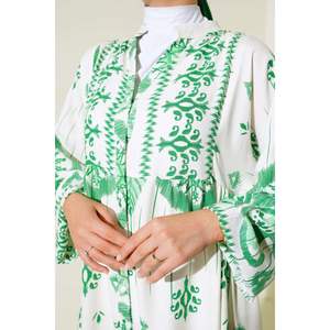 Robe superposée décontractée à motifs Vert - Product Image 2