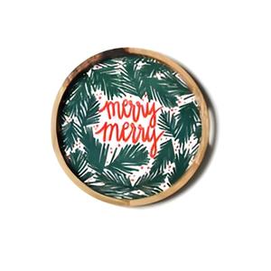 2024 elegantes bandejas de madera y metal ecológicas de alta calidad para decoraciones y servicio de fiesta de Navidad - Product Image 2